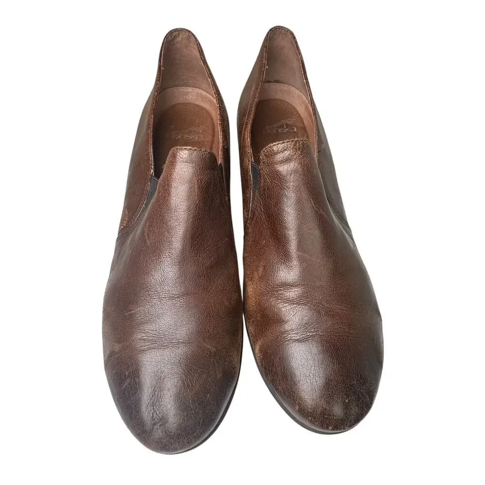 Dansko Robin Brown Leather Pumps Women Sz 42 US Sz 11 Career Minimalist Comfort - Picture 2 of 16